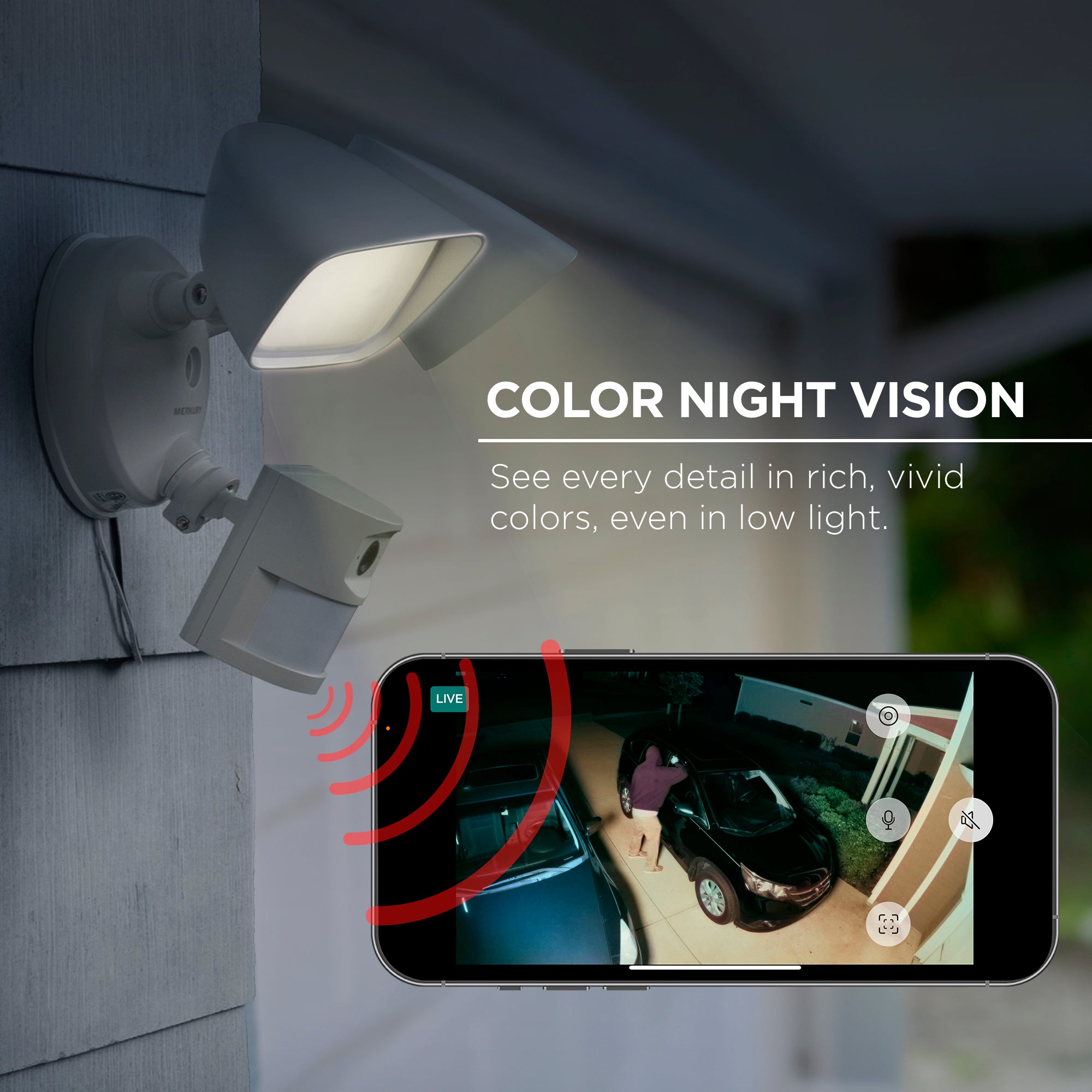 Wired Floodlight Camera with Spotlight